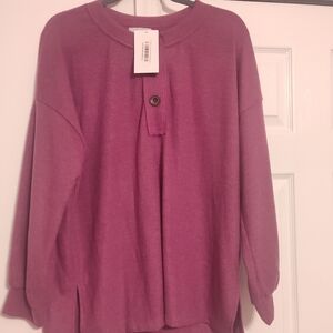 White Birch Women's Magenta Crew Neck Sweater. Size Large. NWT.